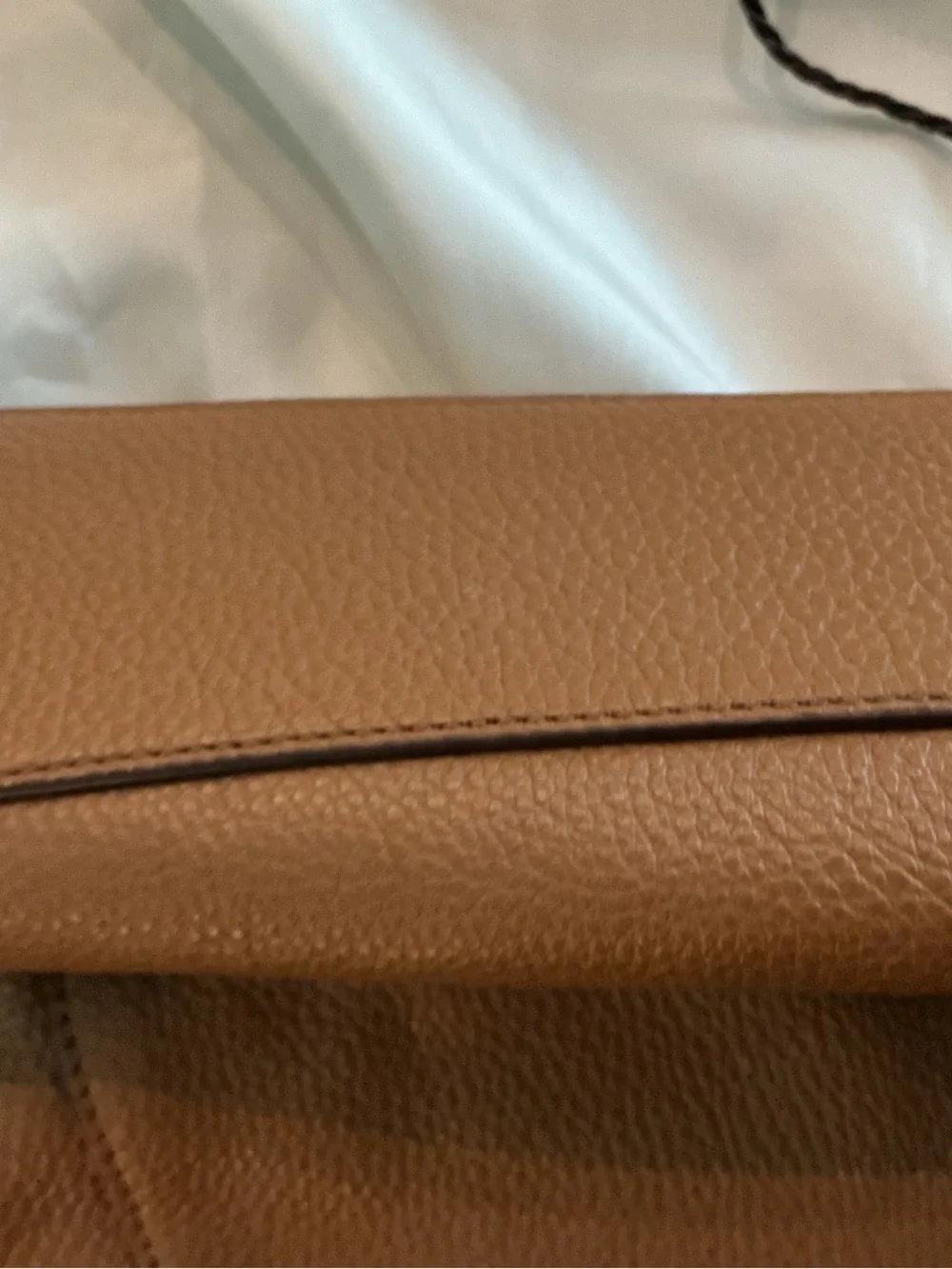 Coach Pebbled Leather Satchel in Brown with Gold Hardware